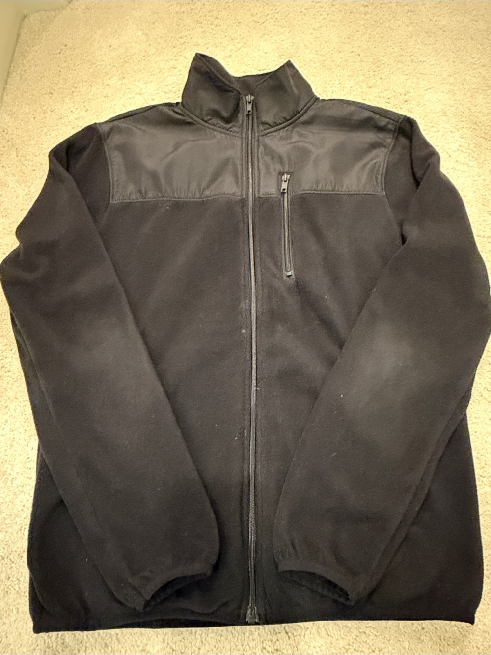 H&M Black Full-Zip Performance Fleece Jacket